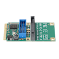 Miniatyrbillede 5 af 8: MINI PCIE til USB3.0 udvidelseskort 19/20PIN 5Gbps Transmission 15Pin SATA Interface MINI PCIE til USB3.0 Adapter til LINUX