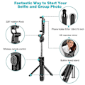 Miniatyrbillede 4 af 5: Selfie Stick Tripod Bluetooth, 45 tommer Telefon Tripod, Iphone Stand Tripod