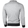 Miniatyrbillede 2 af 3: Grid Zip Up Mænds Vinter Casual Bomberjakke Frakke XL Lysegrå