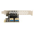 Miniatyrbillede 2 af 8: PCI E 1 til 2 Riser Card PCI E 1X til 2 Ekstern PCI E USB 3.0 udvidelseskort til Bitcoin Ethereum Mining Black Board