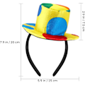 Miniatyrbillede 2 af 4: Sjov Klovn Hat Pandebånd - Perfekt til Cirkus Kostume og Karneval Cosplay