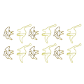 Miniatyrbillede 6 af 8: 100 stk. formet papir clips Pterosauria gul dinosaur form metal bærbare kontor clips til fil klassificering