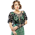 Miniatyrbillede 4 af 5: Kvinders 1920'er Sequin Shawl Wrap Brude Shawl Cover Up Perlet Evening Cape Sort