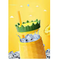 Miniatyrbild 2 av 5: Ananas kylare ananas kopp sugrör kopp juice kopp 468ml