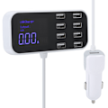Miniatyrbilde 1 av 8: 8 porter hurtigbillader, multippel USB-ladestasjon, digitalt display for IOS/Samsung