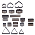 Miniatyrbillede 4 af 8: 20PCS Læder Stanseform Rund Kvadrat Hjerter Læder Skærestål Høj Kulstof Stål Stanseform Sæt til Skæring af Læder