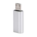 Miniatyrbilde 7 av 7: TypeC Adapter Konverter Hunn til Micro Hann Mobiltelefon Datalinje USB Lading (Sølv)