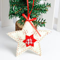 Miniatyrbillede 2 af 5: 6 stk. sæt julepynt af ikke-vævet stof, hængende dekoration til julefrokost