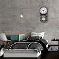 Miniatyrbild 3 av 8: Elegant stil rektangulär väggklocka snygg hängande klocka för vardagsrumsbar prydnad