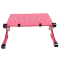 Miniatyrbillede 3 af 8: Aluminiumlegeringsseng Foldbar Bærbar Computer Justerbar Computerbord Bord StativRose Rød