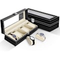 Miniatyrbild 4 av 5: Watch med 6 fack, Pu- watch Display case, organizer