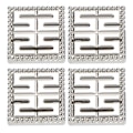 Miniatyrbild 2 av 8: 4 Set Metall Dekorativt Spänne Karaktär Läder Varor Bagage Jeans DIY TillbehörSilver B01-51-52065