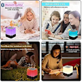 Miniatyrbillede 4 af 4: Bluetooth genopladelig sengelampe sunriser sleep Light USB Natlampe SORT 11.7x9.8x9.8cm