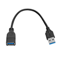 Miniatyrbillede 4 af 8: 0,33 m/1,1 fod USB-A 3.0 til USB-A 3.0 forlængeradapterledning han til hun forlængerkabel