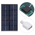 Miniatyrbild 4 av 8: 2W 5V Polykristallint Kisel Säkerhet Solenergi Laddning Panel DIY Laddare 88x142MM