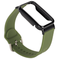 Pikkukuva 3 / 8: Silikoninen watch ranneke suojapuskurin case vaihtotarvikkeella, sopii Mi Band 7 Pro OD:n vihreään ja mustaan ​​case