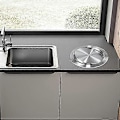 Miniatyrbild 2 av 5: Inbyggd Typ Inbyggd Rostfri Stål Soptunna Fliklock Swing Balans Fliklock Soptunnelock Kök