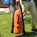Miniatyrbild 5 av 8: Utomhus 30L hopfällbar vattentät ryggsäck strandritning forsränning förvarings torr väska (orange)