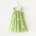 Miniatyrbillede 3 af 5: Sommerfuglevinge Tulle Prinsessekjole til Småbørn Piger 120CM - Grøn