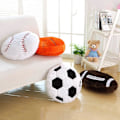 Miniatyrbillede 2 af 5: Bold Plys Legetøjsbold Plys Pudedurable Fodbold/baseball/basketball Udstoppede Legetøj, gave Til Børn Drenge Baby Grå Basketballvinter