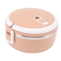 Miniatyrbilde 5 av 8: Isolert lunsjboks i rustfritt stål med silikon, runde pustehull, ergonomisk håndtak, Bento-boks for skole, rosa