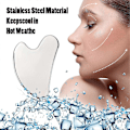Miniatyrbilde 5 av 5: Visage Rustfritt Stål 304, Gua Sha Kropp Hjerteformet Stein, Gua Sha Metall for å Redusere Poser Under Øynene, Oppstramme Ansiktet,
