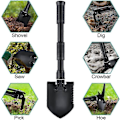 Miniatyrbilde 5 av 5: Mini Sammenleggbar Spade 40cm, Multifunksjonell Hagespade Karbonstål Overlevelsesspade med Bæreveske for Camping, Fotturer, Utendørsaktiviteter