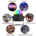 Miniatyrbilde 3 av 5: Mini Diskokule LED Partylys Musikkontroll 360 Roterende Kulelys RGB Scenelys med Fjernkontroll for Fester og Festivaler.