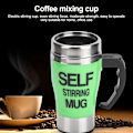 Miniatyrbild 7 av 8: Elektrisk kaffemjölk automatisk blandningskopp rostfritt stål intelligent självomrörande muggGrön 320ml