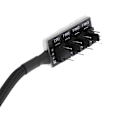 Miniatyrbillede 2 af 5: 4-vejs PWM Splitter Hub 4pin/3pin CPU Computer Fan Sort Sleeved 12V