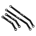 Miniatyrbilde 8 av 8: Høy klaring RC chassis koblinger sett for AXIAL SCX24 1/24 RC Crawler Bil Aluminiumlegering RC Styrestenger Trekkstenger Svart