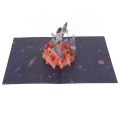Pikkukuva 4 / 8: 3D-syntymäpäiväkortti Spaceman-tyylinen hienot yksityiskohdat Paksu paperi ponnahtaa esiin syntymäpäiväkortti kirjekuorella lasten ystäville