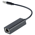 Pikkukuva 8 / 8: USB C - Ethernet -sovitin kevyellä USB Type C - RJ45 Gigabit -kaapelimuuntimella tabletille mustalle