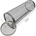 Miniatyrbilde 1 av 5: Automatisk roterende grill i rustfritt stål for utendørs bruk med 10 grillklistremerker, justerbar bredde, grillspyd, rulleverktøy 20CM