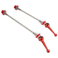 Miniatyrbillede 2 af 8: CANSUCC 2 stk Cykelhjulspyd Aluminiumslegering Quick Release Titanium Legering Stang til Mountainbikes Landevejscykler Rød