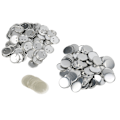 Pikkukuva 5 / 8: Tyhjän napin merkin set pyöreä metallinen turvapuikko takakyltin osat napinvalmistuskoneeseen 100 sarjaa 44 mm / 1,73 tuumaa
