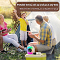 Miniatyrbild 4 av 5: L7 Trådlös Bluetooth Högtalare Multifunktion med 2 Mikrofoner Rgb Portabel Musikspelare Karaokemaskin För Barn Hem Present ZD.16 vit