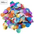 Miniatyrbillede 1 af 5: 50G DIY PVC Shell Shape Pailletter Tillykke med fødselsdagen Festtøj, Gylden blandet farve Golden Mixed Color