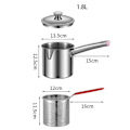 Miniatyrbillede 2 af 5: 1,8L Frituregryde, Multifunktionelle Kurve i Rustfrit Stål