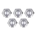 Pikkukuva 1 / 8: 5 kpl Momentary Push Button Switch Metal Auto Reset Ultra Thin Vedenpitävä LED 16mmAC220V Keltainen