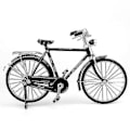 Miniatyrbillede 1 af 5: 1:10 Legering Klassisk Retro Cykel Model Ornament Sort ManStyle