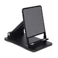 Miniatyrbilde 5 av 8: Mobiltelefonstativholder for skrivebord Sammenleggbare doble stenger for Iphone Nettbrett Smartphone for Live Streaming Opptak Svart