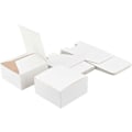Miniatyrbild 2 av 5: 15 st 4x4x2\" Vikbar Papperslåda Vit Kraftpapper Presentförpackning Tärnförfrågningslåda