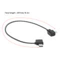 Miniatyrbilde 8 av 8: 207 mm datakabel Type C nettbrett til kontroller Passer til DJI Mavic Mini RC Drone