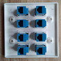 Miniatyrbillede 3 af 5: Ethernet Vægplade 8 Port - Dobbelt Gang Cat6 RJ45 Jack Netværkskabel Frontplade Hun til Hun -