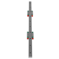 Miniatyrbillede 5 af 8: 1 stk. 400mm/15,7 tommer stål høj præcision miniature lineær skinner guide med 2 blokke