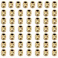 Miniatyrbillede 1 af 8: 50 stk Retro skæg Hårperler Tøndeformede hårfletteperler Legering Smykker Tilbehør Guld