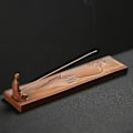 Miniatyrbilde 3 av 5: Keramisk Røkelsesbrenner Håndverks Ornament Røkelseskar Dekorasjon for Yoga SPA Kontor 23.7 x 5.4 x 5.6cm