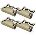 Miniatyrbild 4 av 8: 4 Set Metall Dekorativt Spänne Katt Klämma Stopper Läder Varor Bagage Jeans DIY Tillbehör Brons B01-51-52058