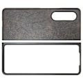 Miniatyrbild 3 av 8: Business Läder Telefonfodral för Galaxy Z Fold 3 Dammsäker Fällbar Skärm TelefonfodralKamouflage Grön